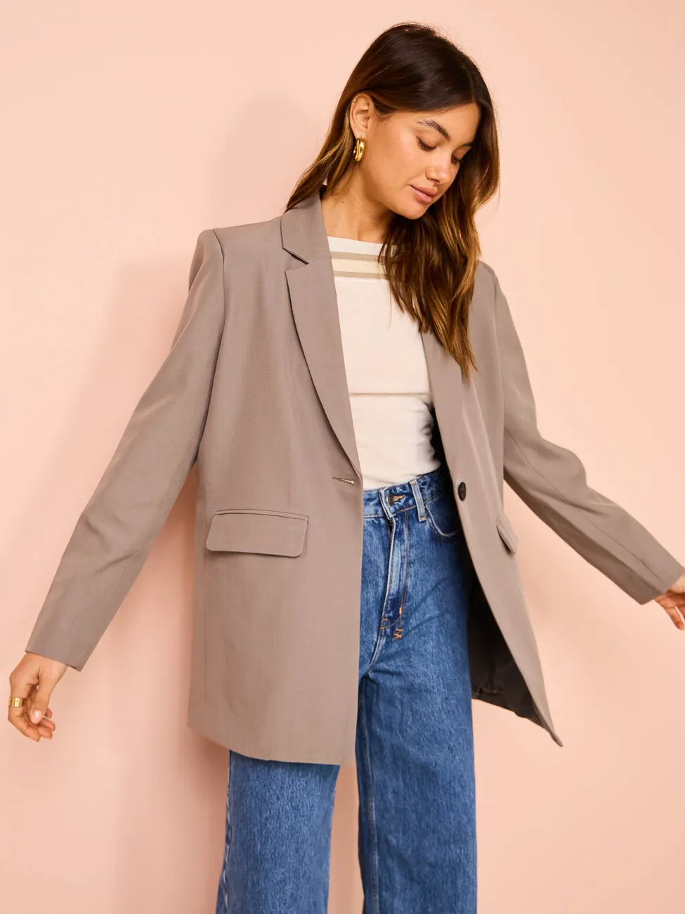 Elka Collective Murphy Blazer in Granite