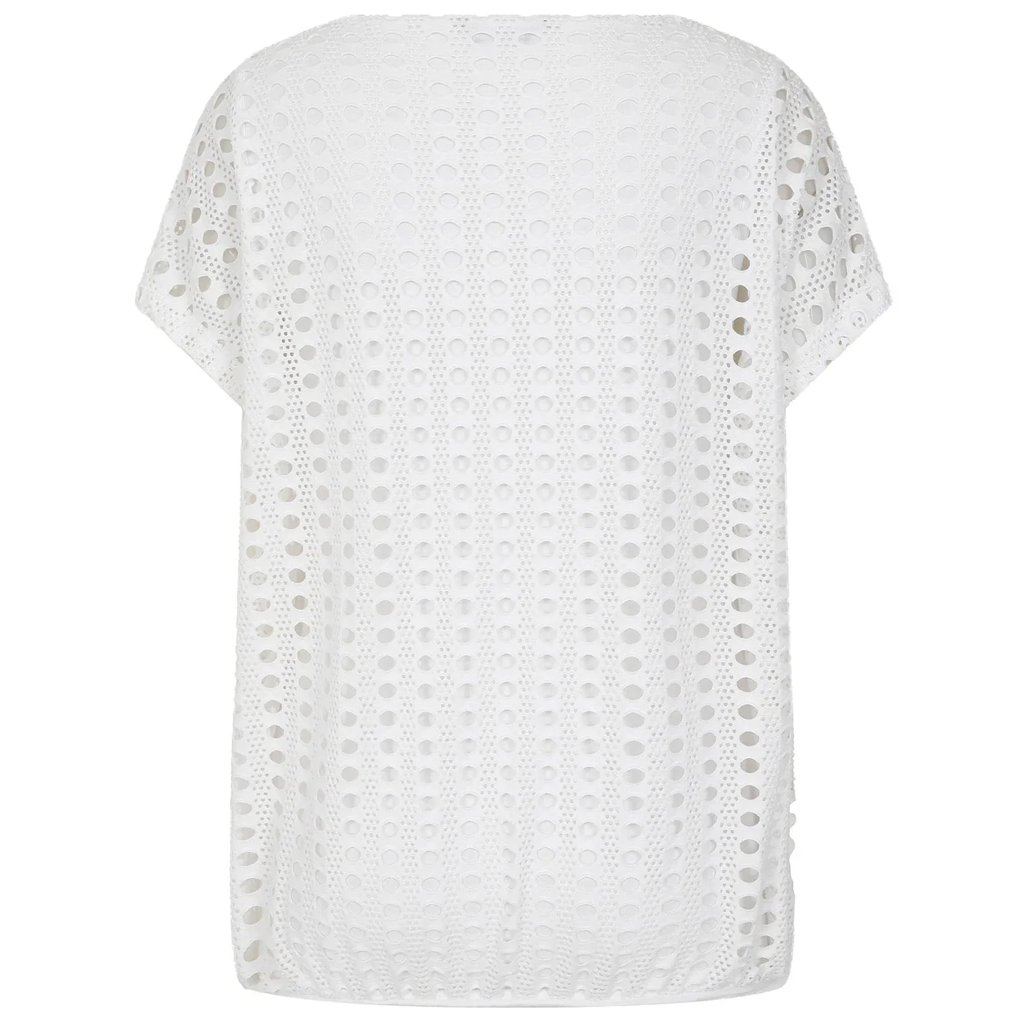 EMRECO Ivory Lace Jersey Knit Top