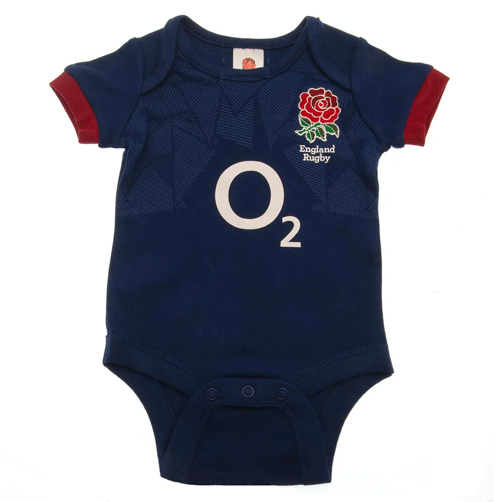 England RFU 2 Pack Bodysuit for 0-3 Months