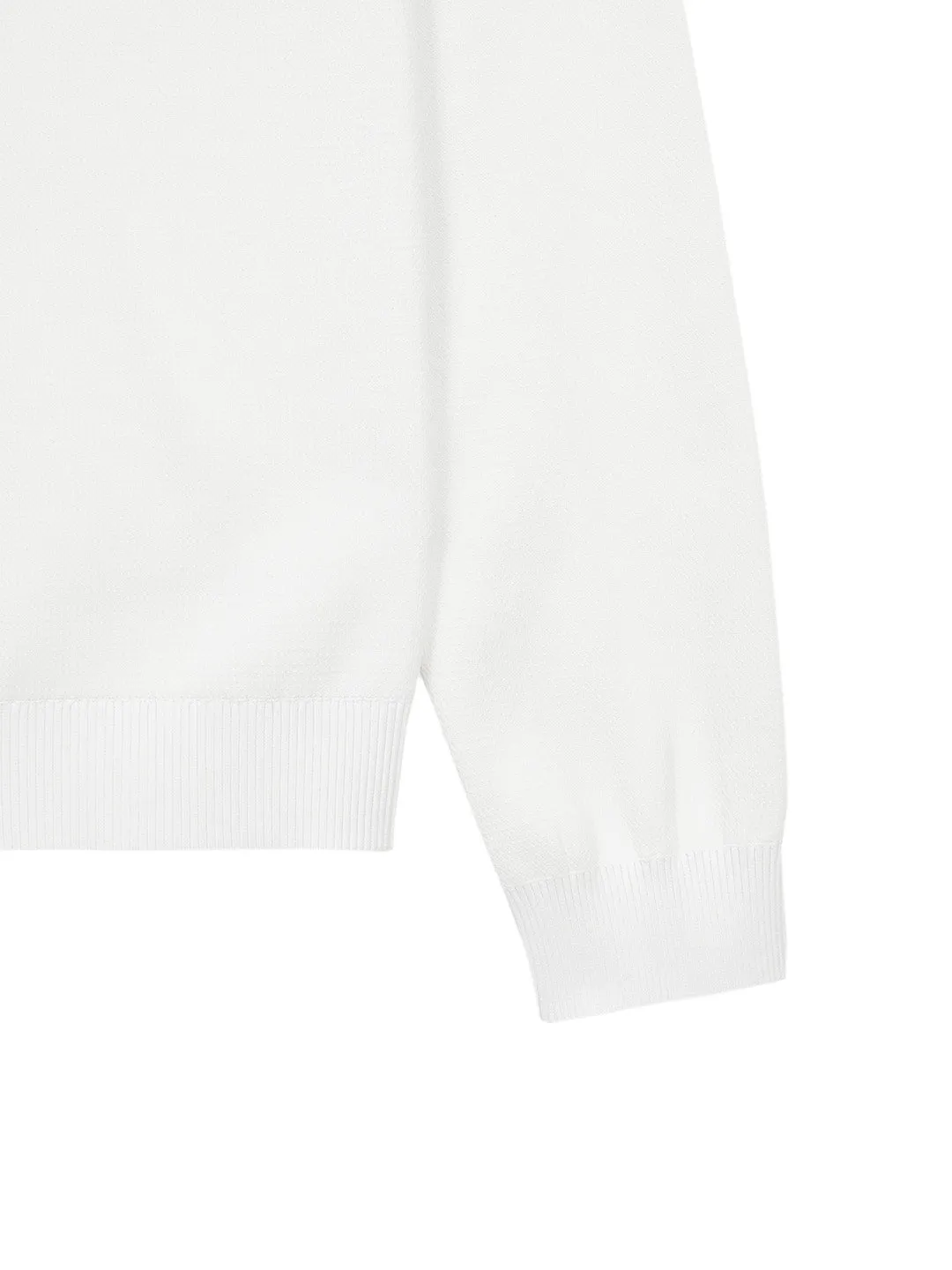 Flag Tech Knit Crewneck Sweatshirt- Off White