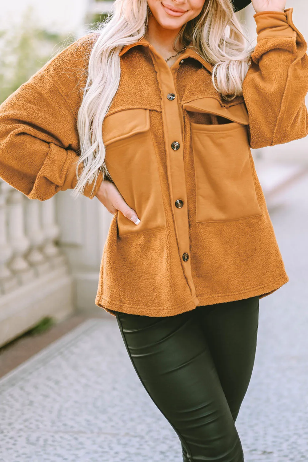 Flap Pocket Buttoned Jacket