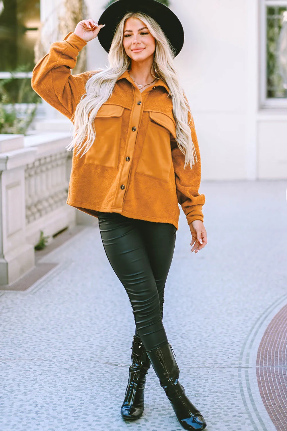 Flap Pocket Buttoned Jacket