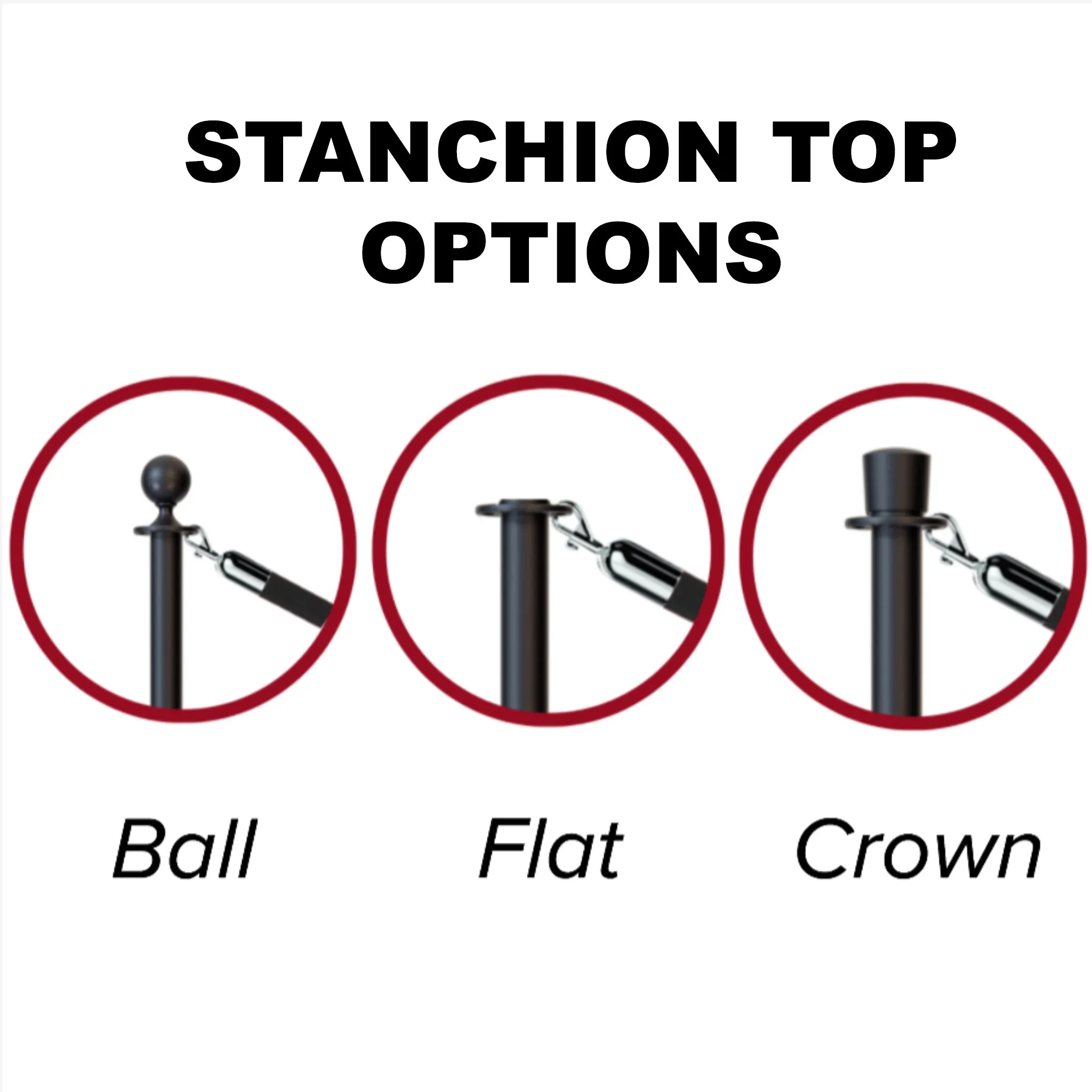 Flat Top Dual Rope Stanchion with Sloped Base - Montour Line CLineD
