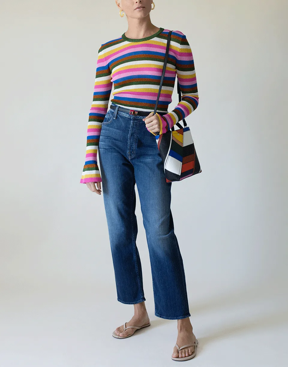 Flute Metallic Knit Top
