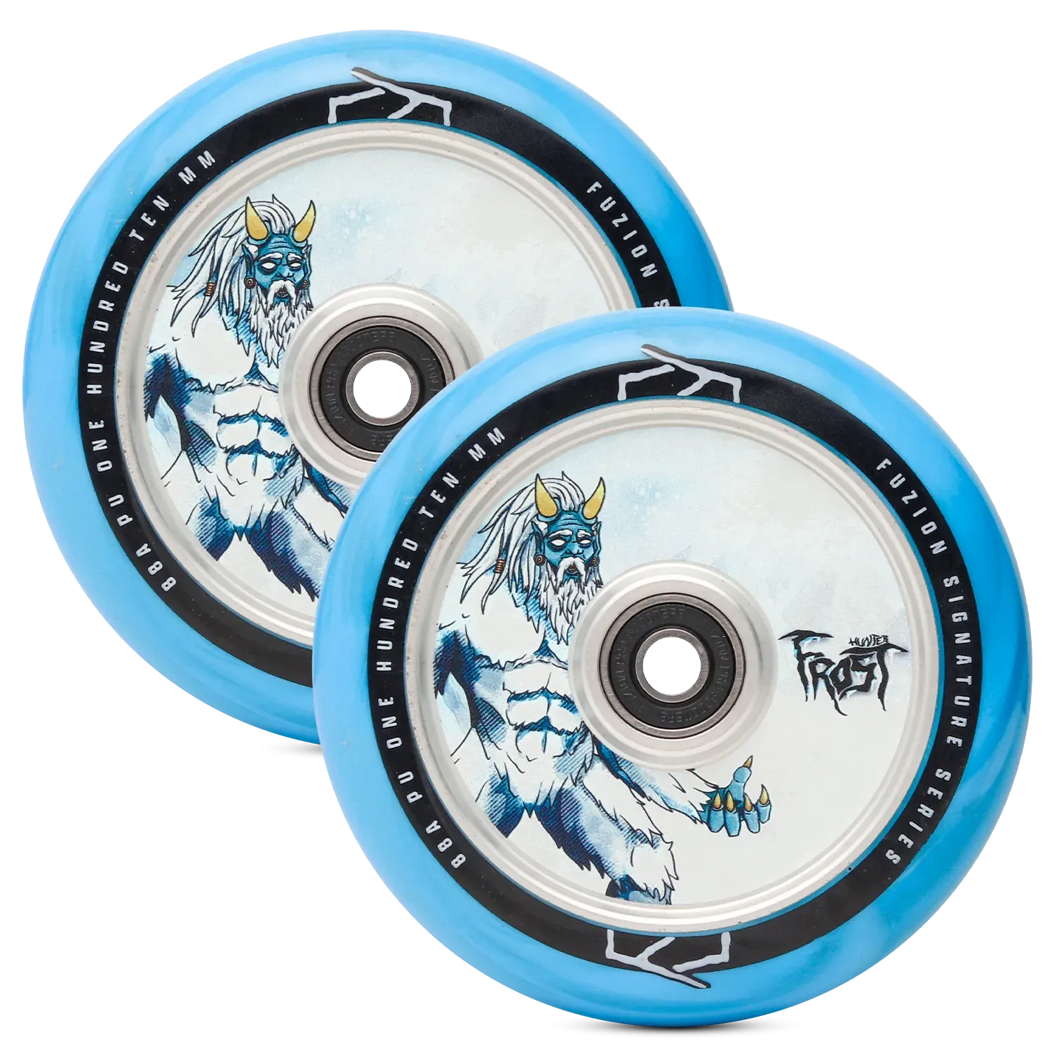 Fuzion Hollowcore Wheels 110mm - Hunter Frost Signature (Pair)