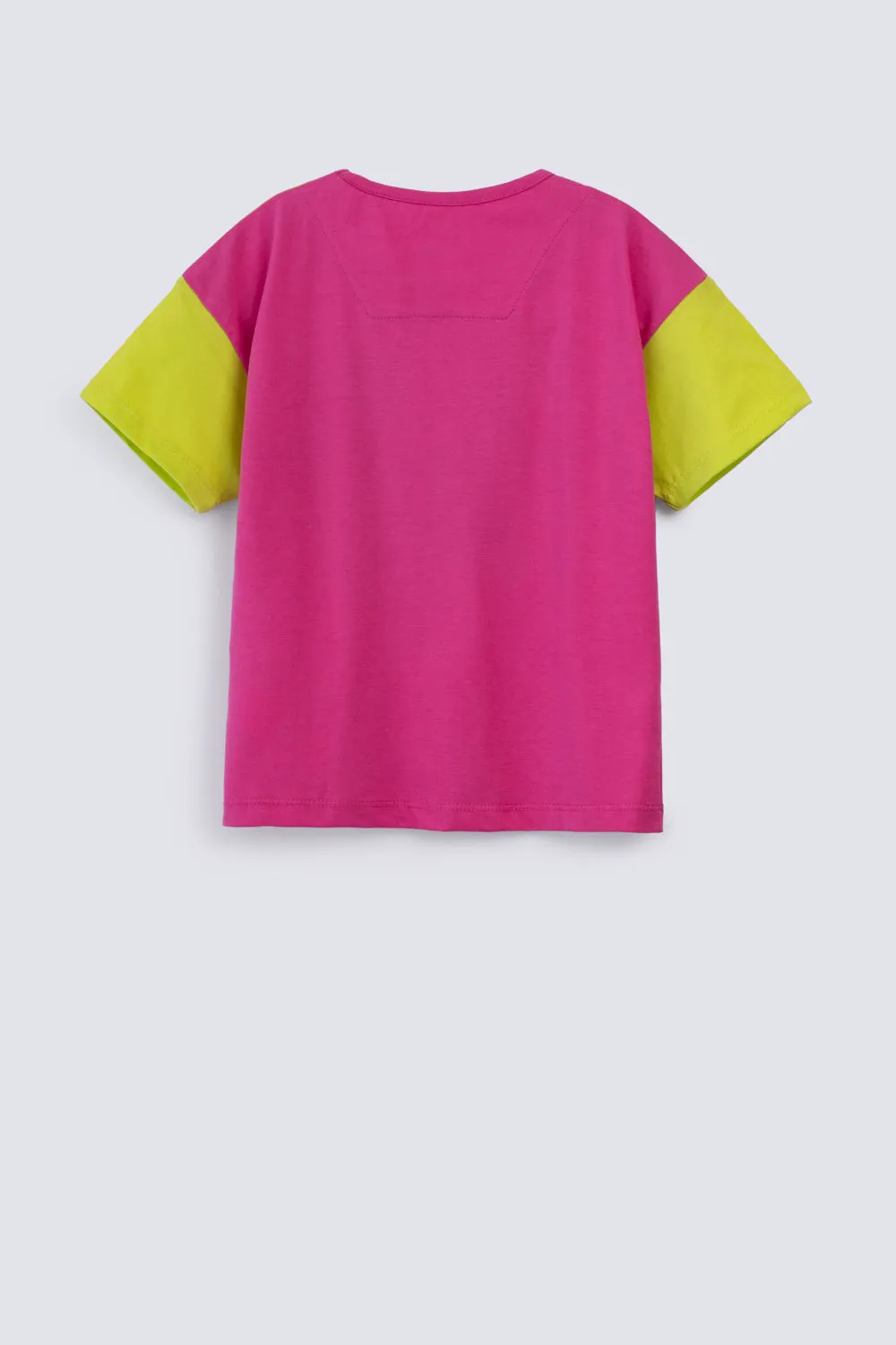 GIRLS COLOR BLOCKING T SHIRT