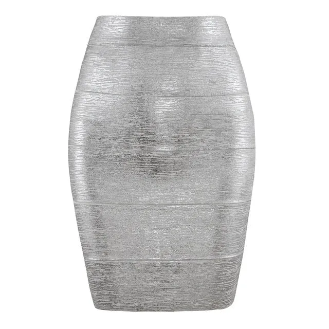 Glitter & Gold Pencil Skirt