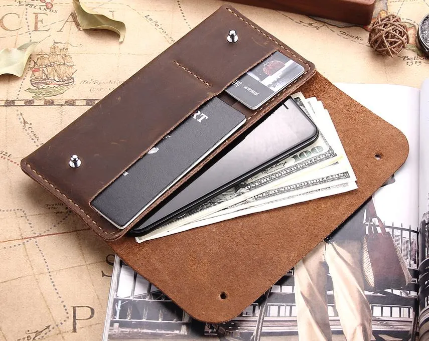 Handmade Antique Genuine Leather Multi-functional Wallet