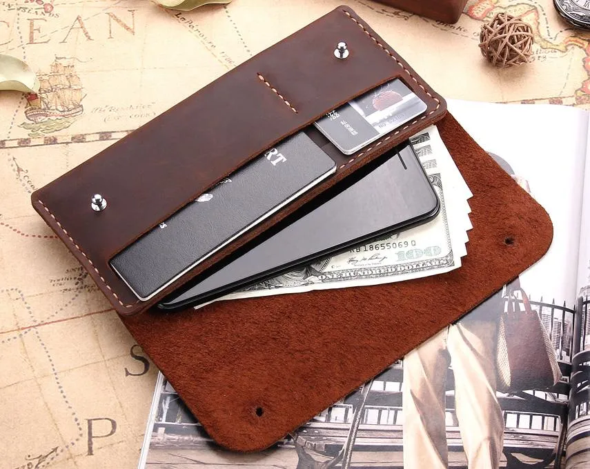 Handmade Antique Genuine Leather Multi-functional Wallet