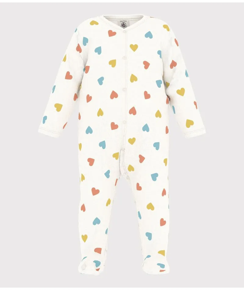 Heart Front Snap Footie - Petit Bateau SP25