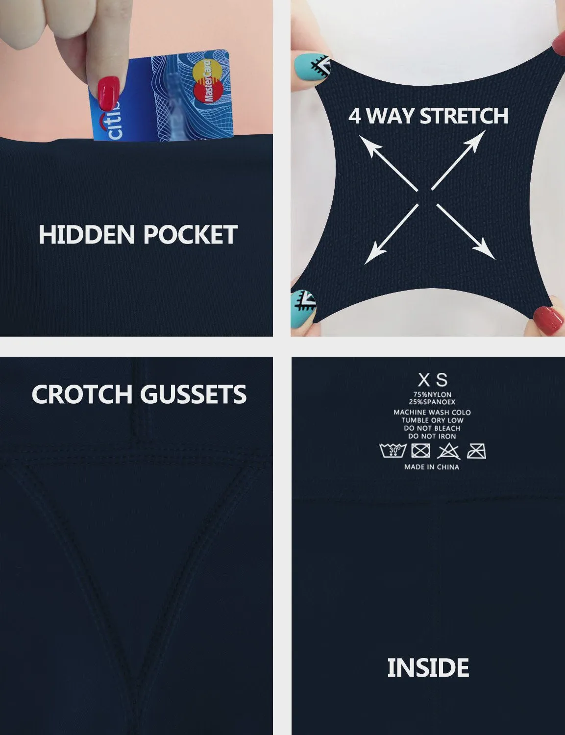 High Waist Running Pants darknavy ins_Running