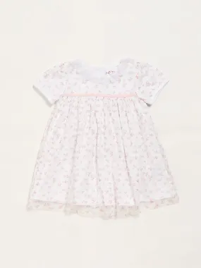 HOP Baby White Floral Printed Dress