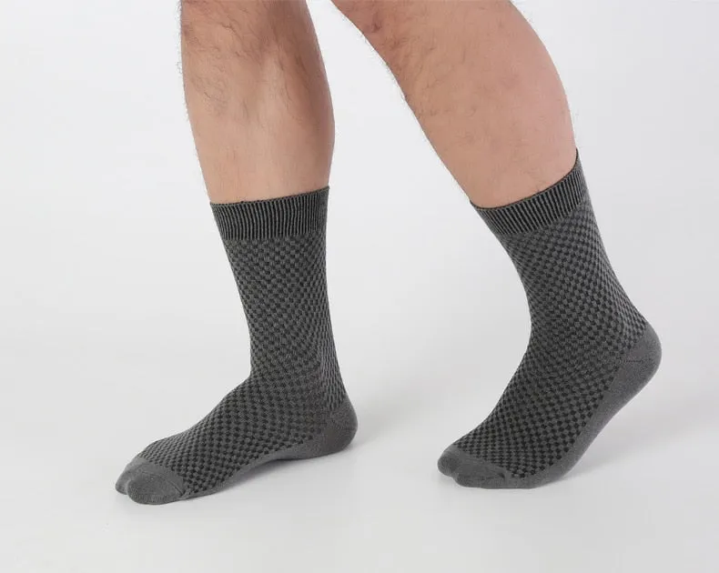 HSS Brand 10 Pairs/Lot Men Bamboo Fiber Socks Men Compression Summer Middle Socks Business Casual Mens Low Sock Big Size EU38-45