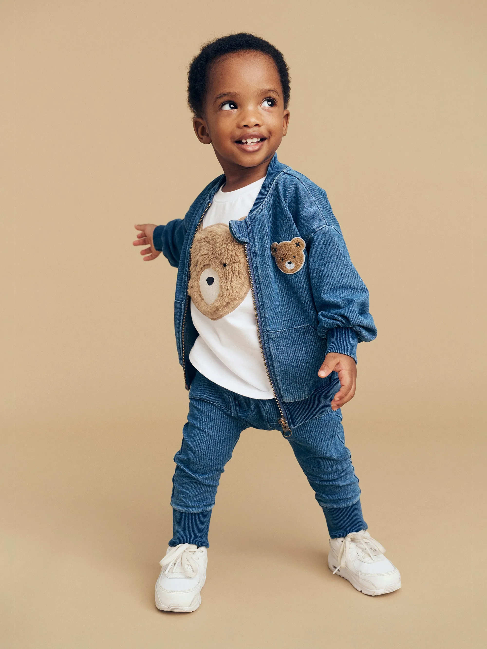HUXBEAR KNIT DENIM DROP CROTCH PANT