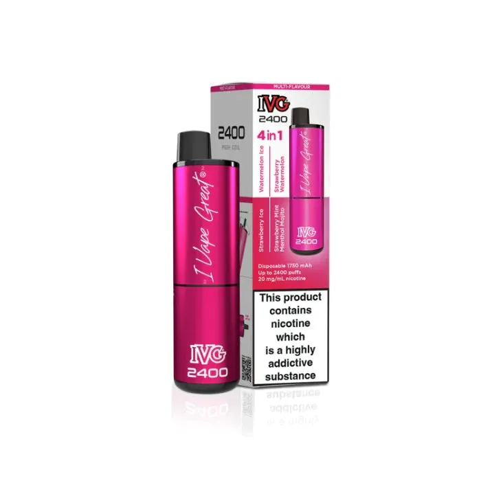 I VG - 2400 Puff TPD Disposable Vape Kit - 4 in 1 Multi-Flavour - 20mg