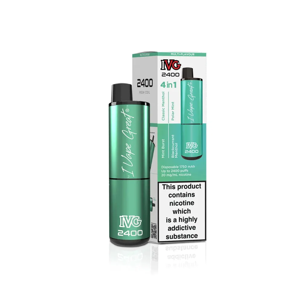 I VG - 2400 Puff TPD Disposable Vape Kit - 4 in 1 Multi-Flavour - 20mg