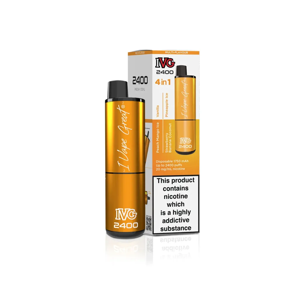 I VG - 2400 Puff TPD Disposable Vape Kit - 4 in 1 Multi-Flavour - 20mg