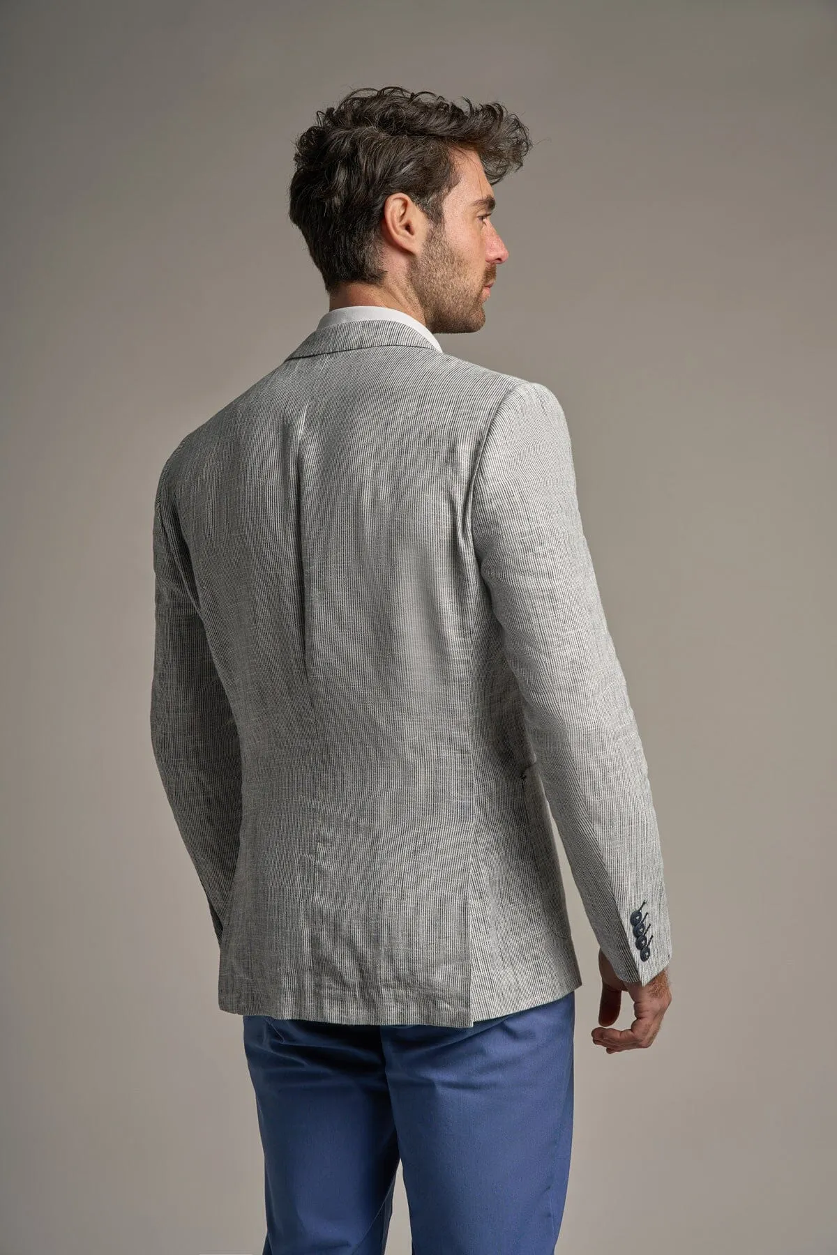 Jamie Half-Lined Linen Blazer