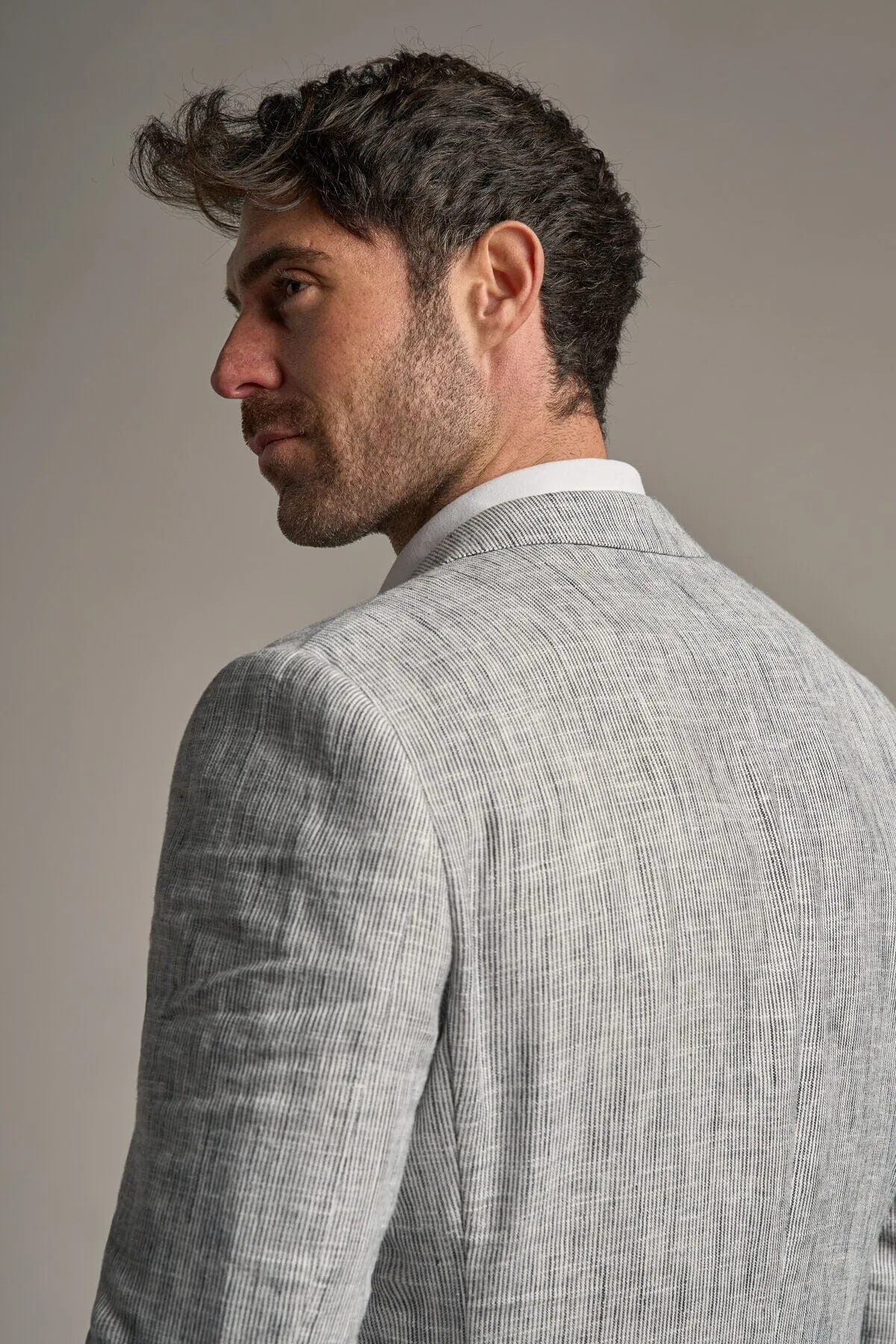 Jamie Half-Lined Linen Blazer
