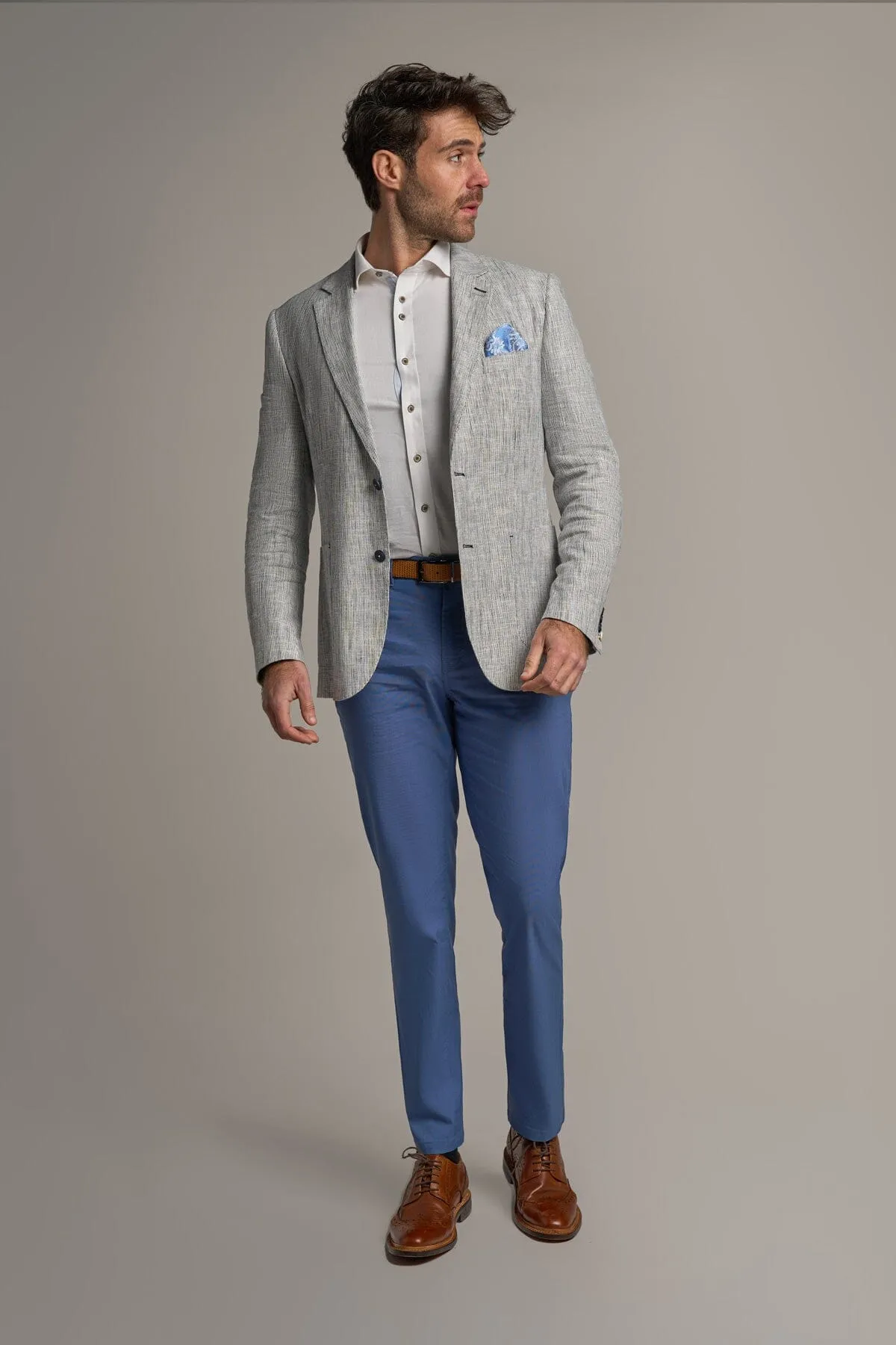 Jamie Half-Lined Linen Blazer