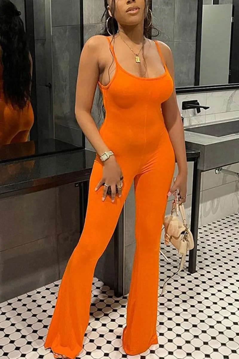 JB819 Spaghetti Strap Bodysuit Pants