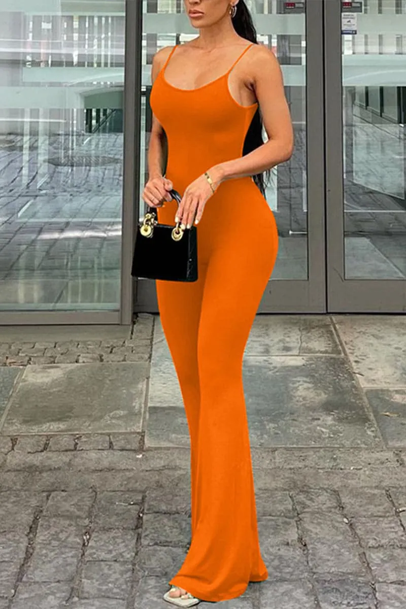 JB819 Spaghetti Strap Bodysuit Pants