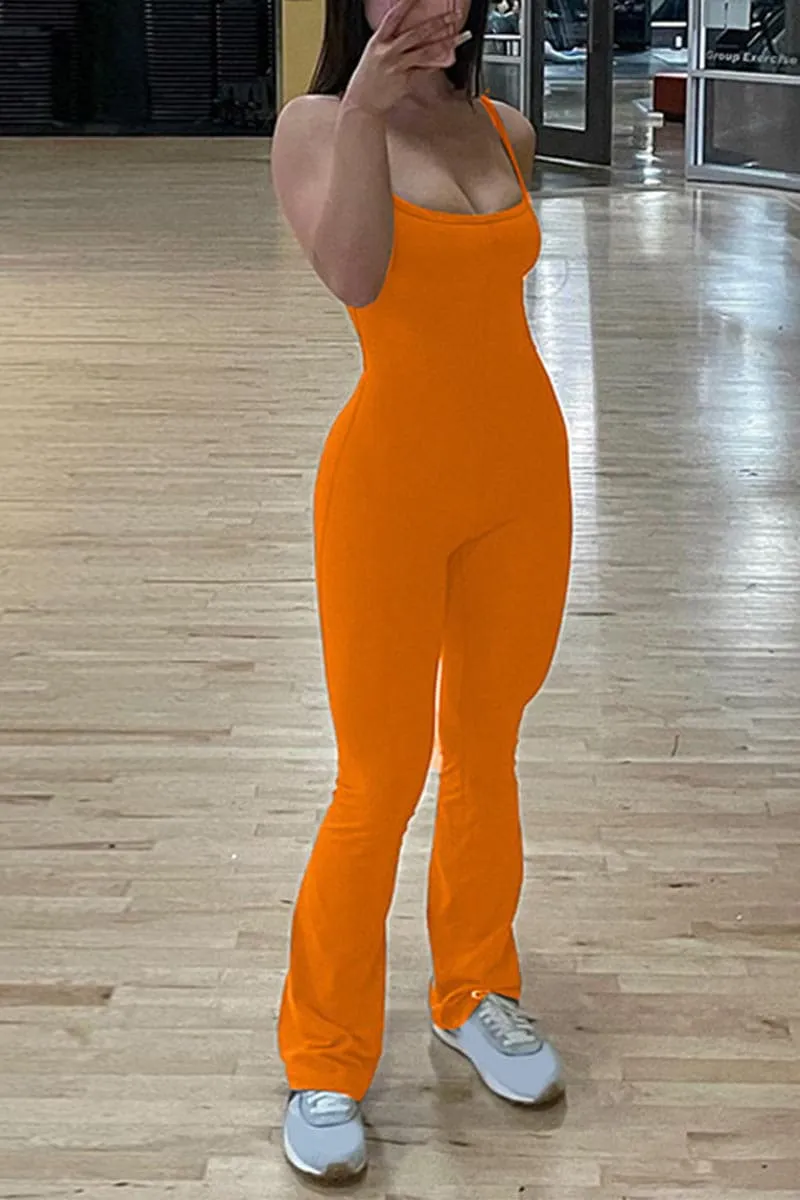 JB819 Spaghetti Strap Bodysuit Pants