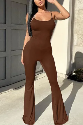 JB819 Spaghetti Strap Bodysuit Pants