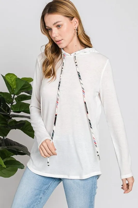 JENNA CONTRAST ELBOW PATCH HOODIE S-XL