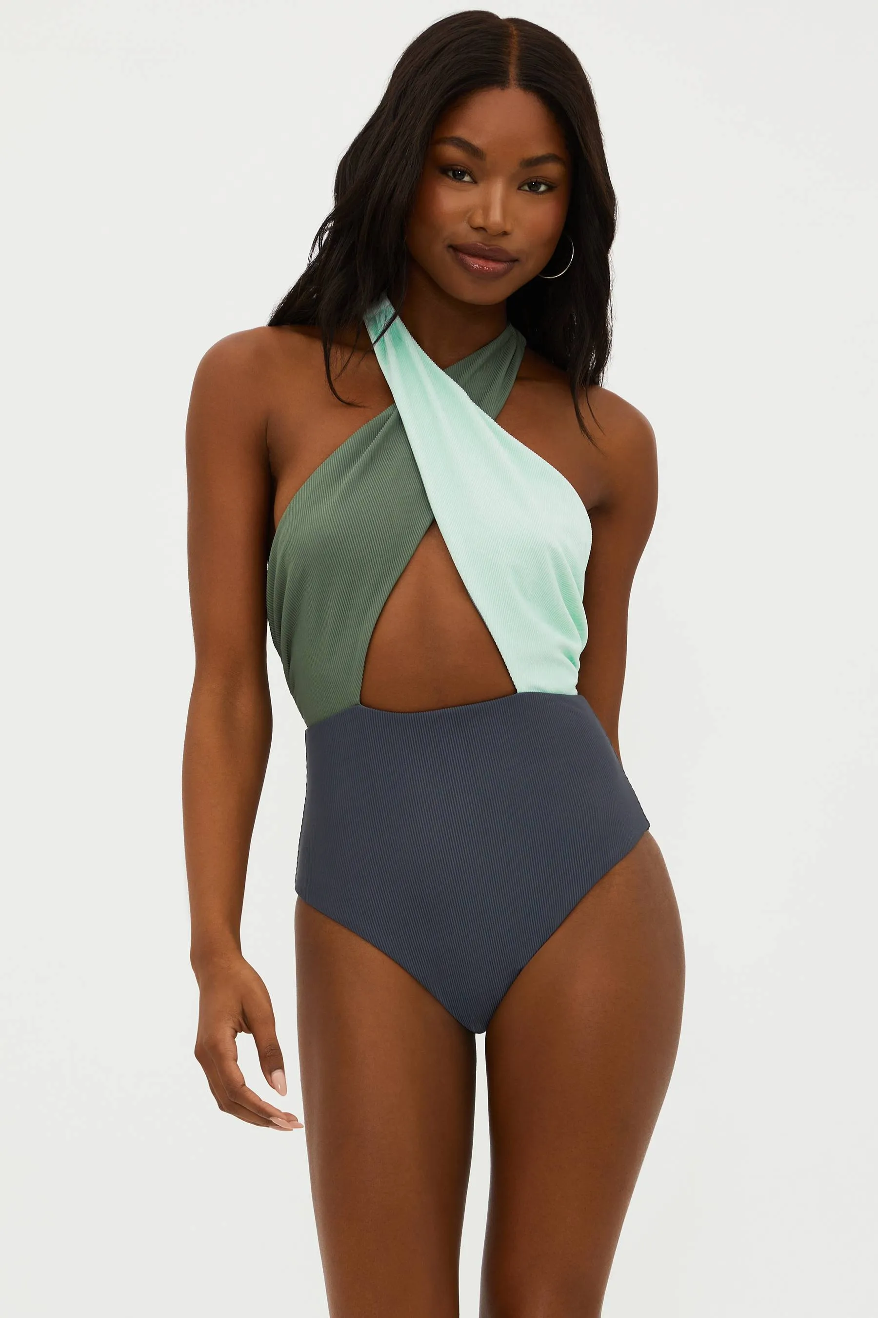 Jessica One Piece Palm Paradise Colorblock