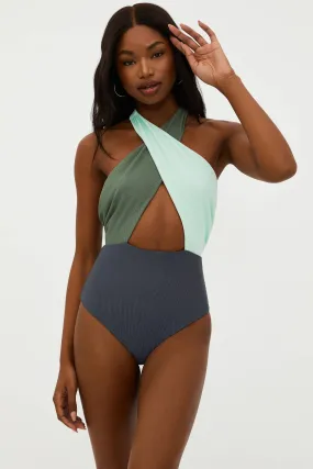 Jessica One Piece Palm Paradise Colorblock