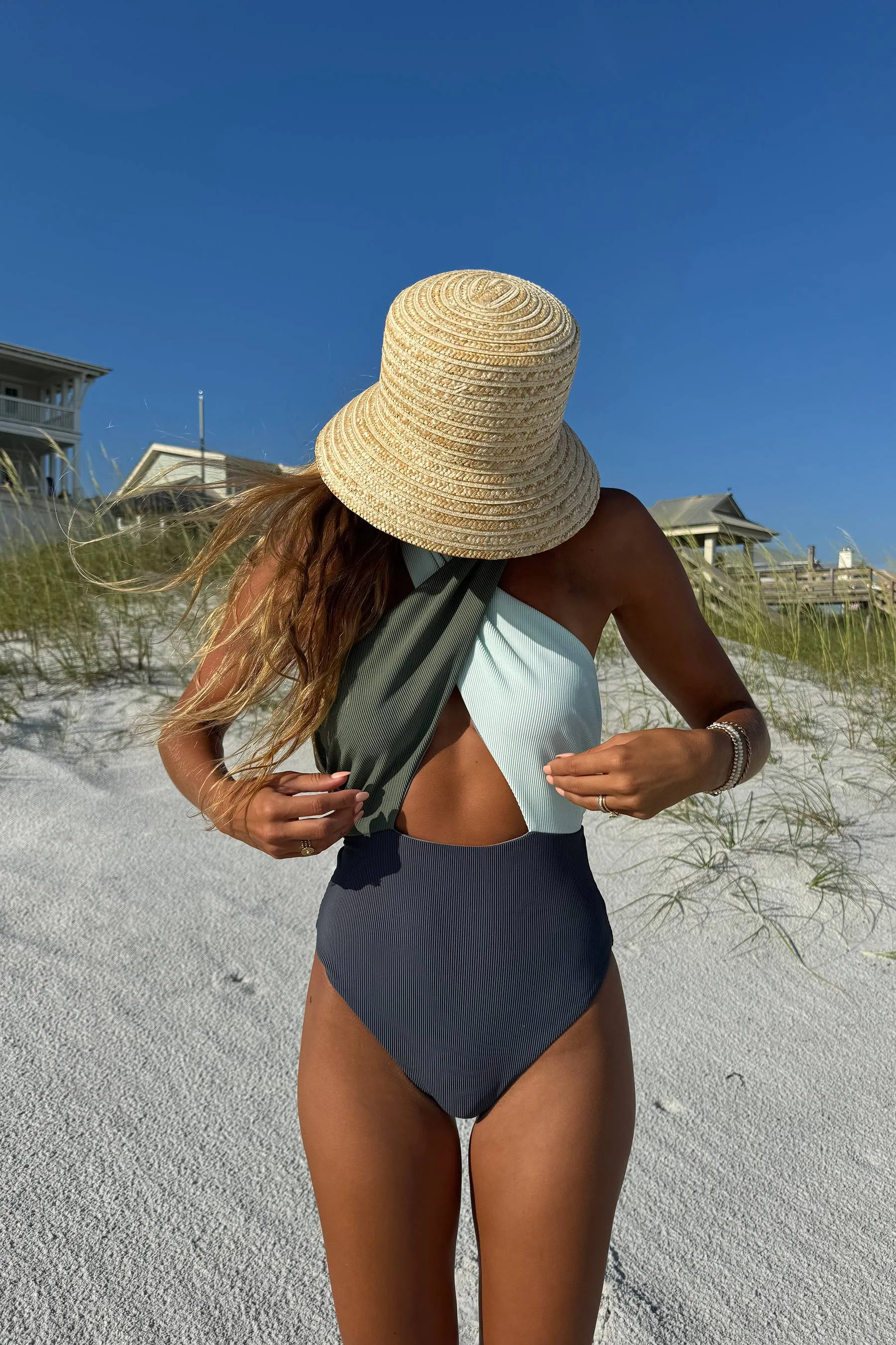 Jessica One Piece Palm Paradise Colorblock