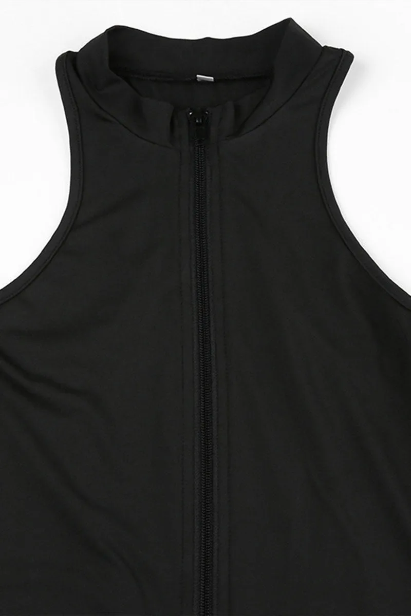 JH845 Solid Sleeveless Bodycon Rompers