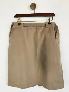 Jigsaw Women's Cotton Smart Pencil Skirt | UK12 | Brown