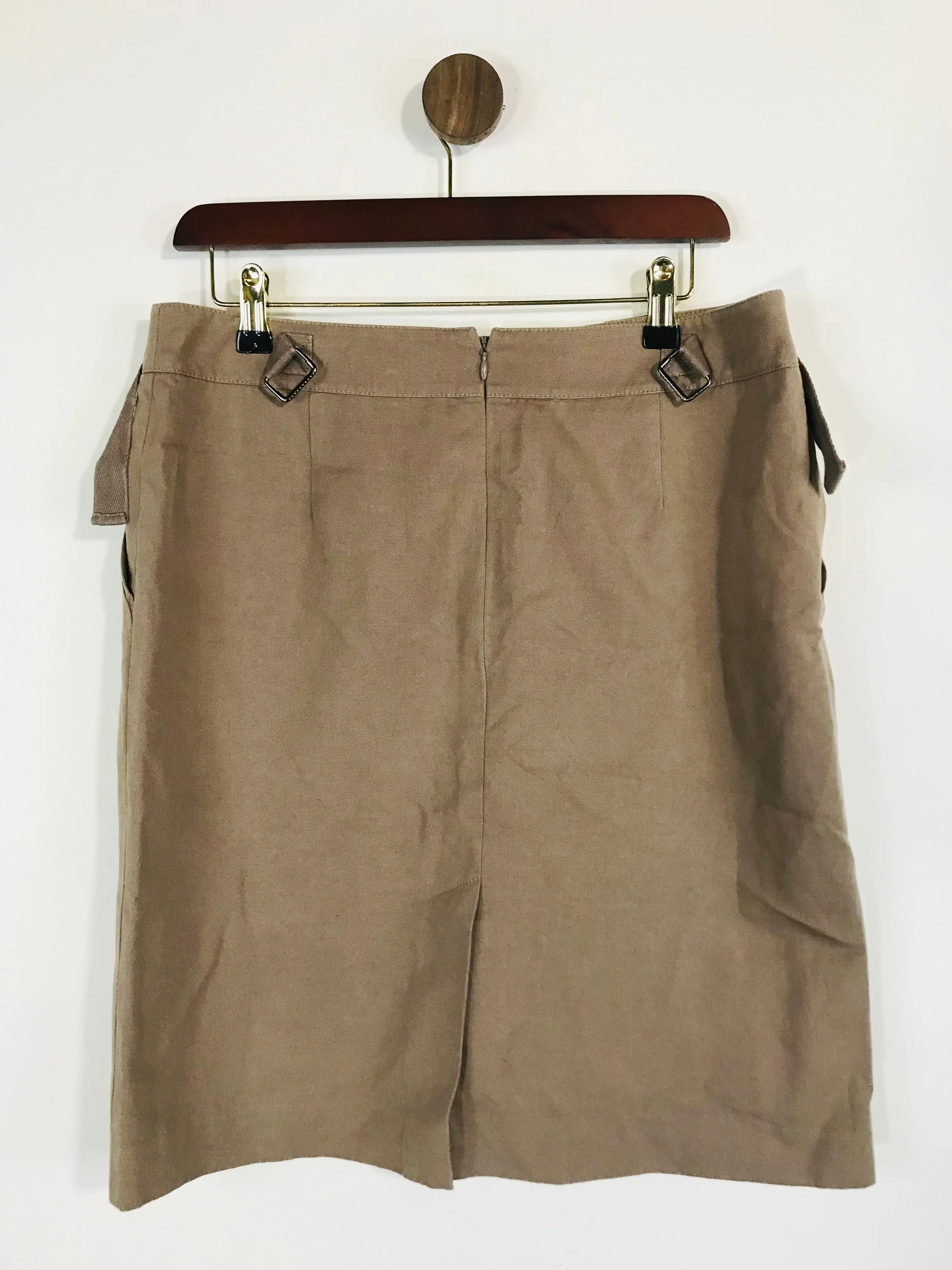 Jigsaw Women's Cotton Smart Pencil Skirt | UK12 | Brown