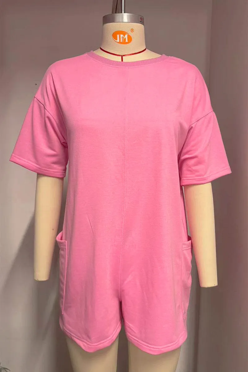 JNF4233 Two Side Pockets Rompers