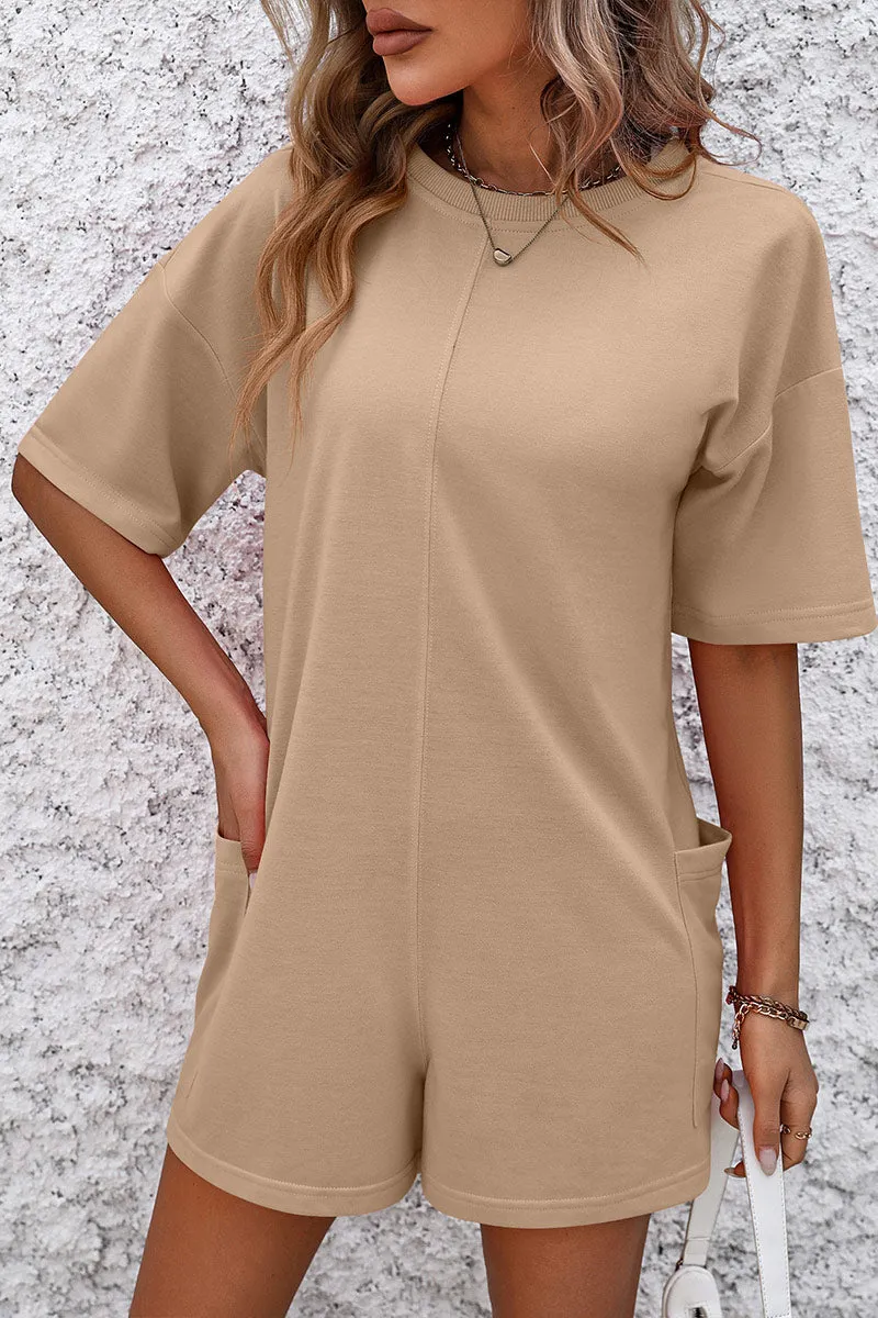 JNF4233 Two Side Pockets Rompers
