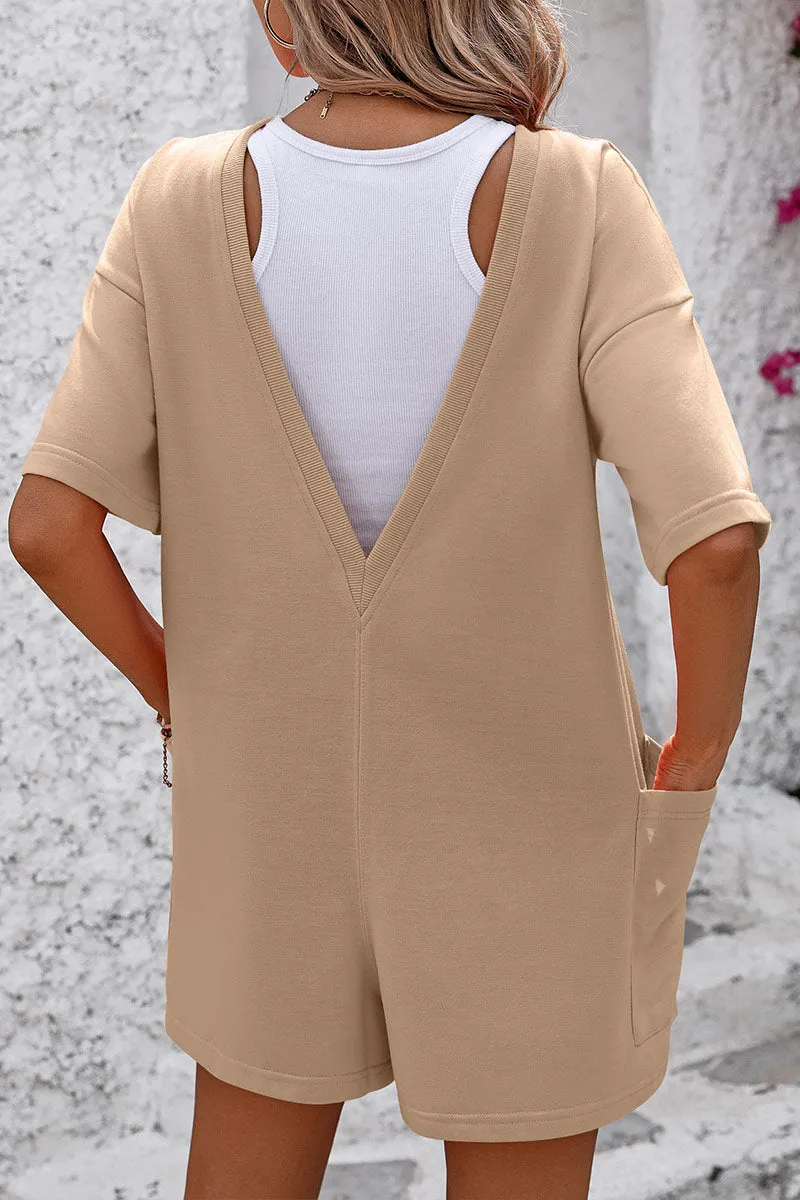 JNF4233 Two Side Pockets Rompers