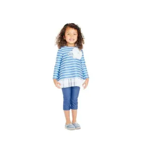 Jordyn Blue Stripe Legging Set