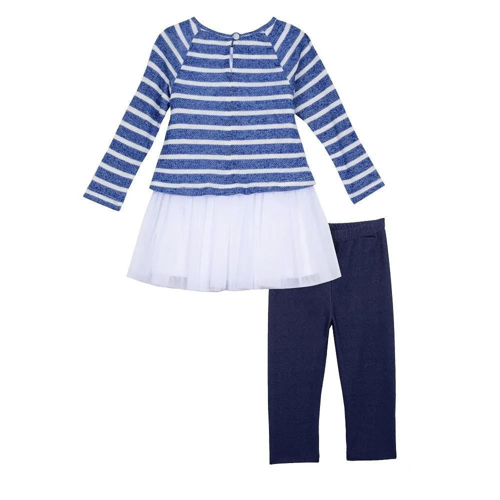 Jordyn Blue Stripe Legging Set