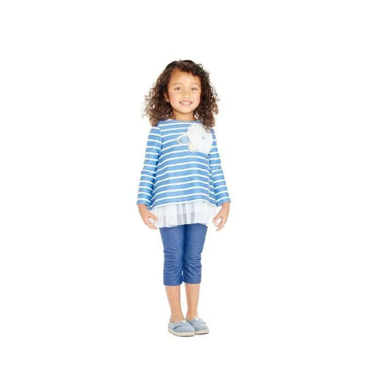 Jordyn Blue Stripe Legging Set