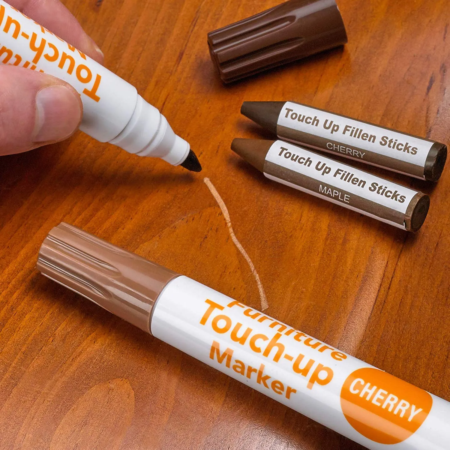 Katzco Furniture Repair Kit Wood Markers - Set Of 17 - Markers And Wax Sticks With