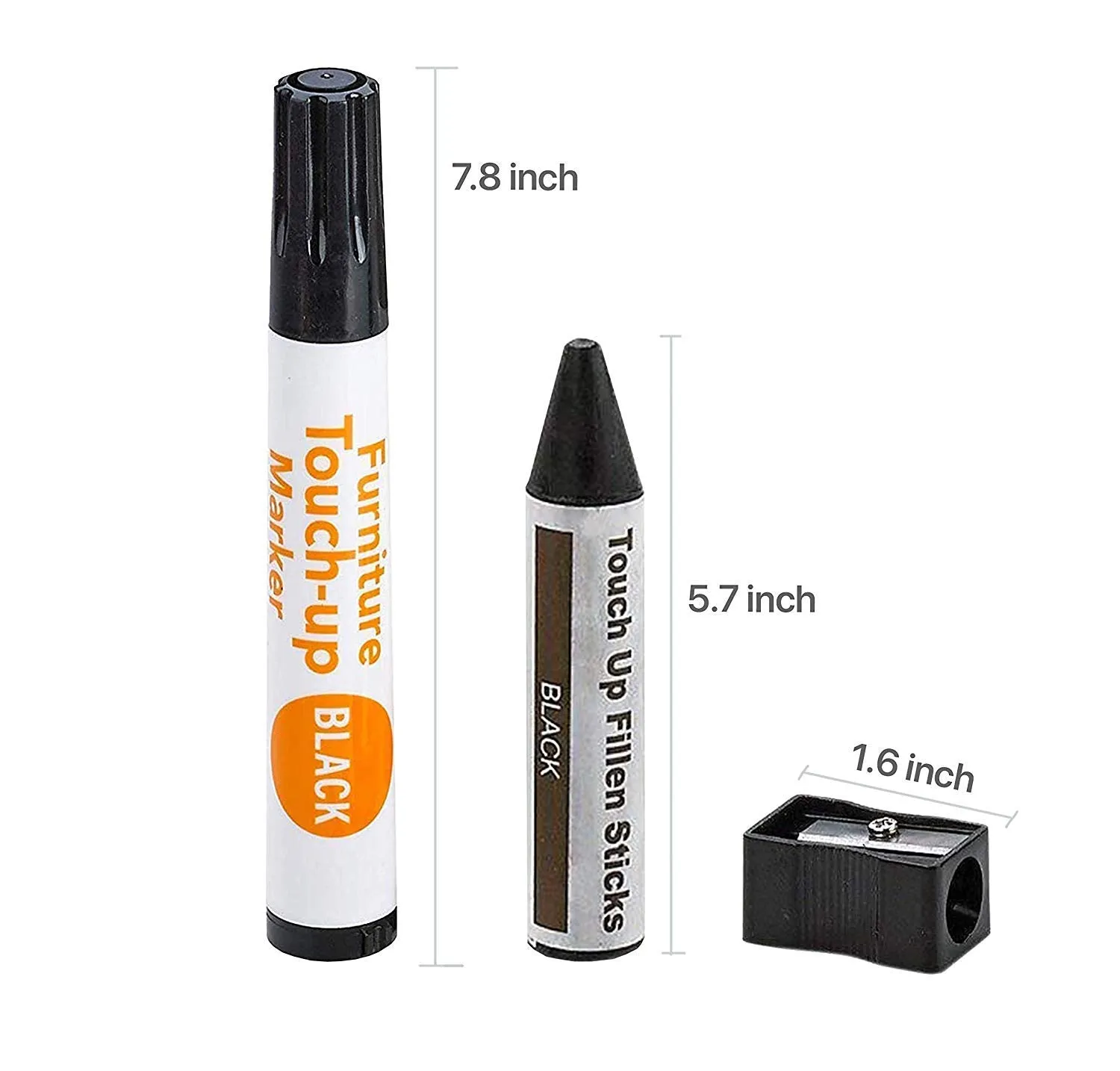 Katzco Furniture Repair Kit Wood Markers - Set Of 17 - Markers And Wax Sticks With