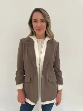 Khloe Sweater Knit Hooded Blazer