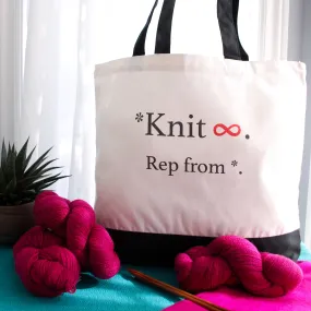 Knit Infinity Tote Bag for knitters