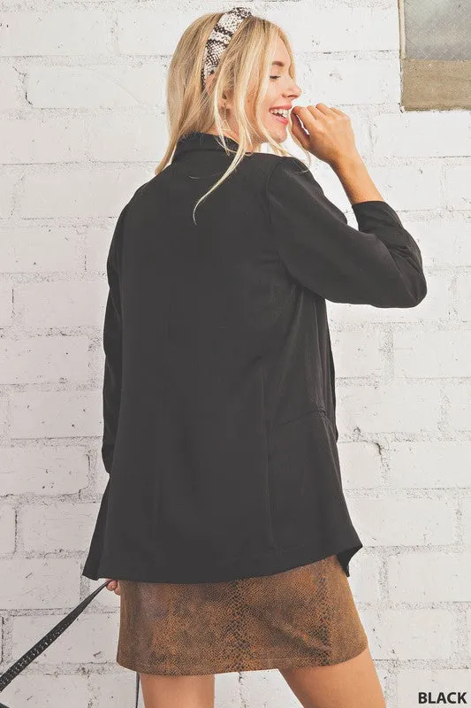 Kori America Open Ruched Blazer
