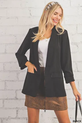 Kori America Open Ruched Blazer