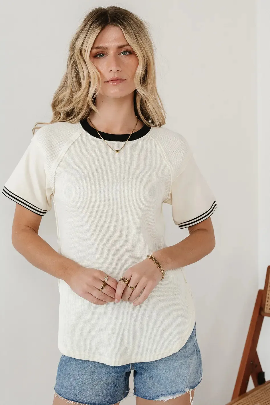 Lacy Waffle Tee - FINAL SALE