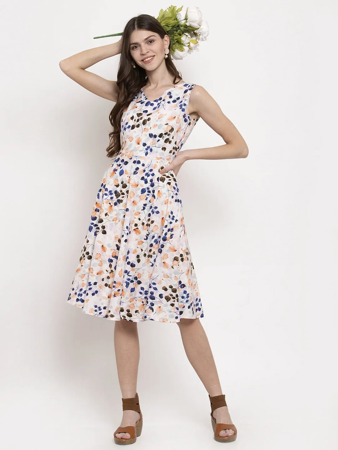 Ladies Floral Printed Dress