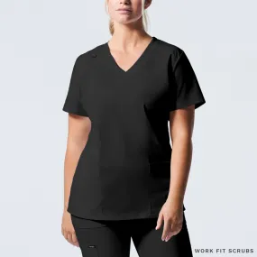 Landau Proflex V neck 3 pocket top